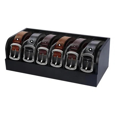 Bamboo Belt Organizer Box,6 Grids Belt Rack For Closet And Drawer, Belt Storage Organizer And Displayer | Wayfair North America