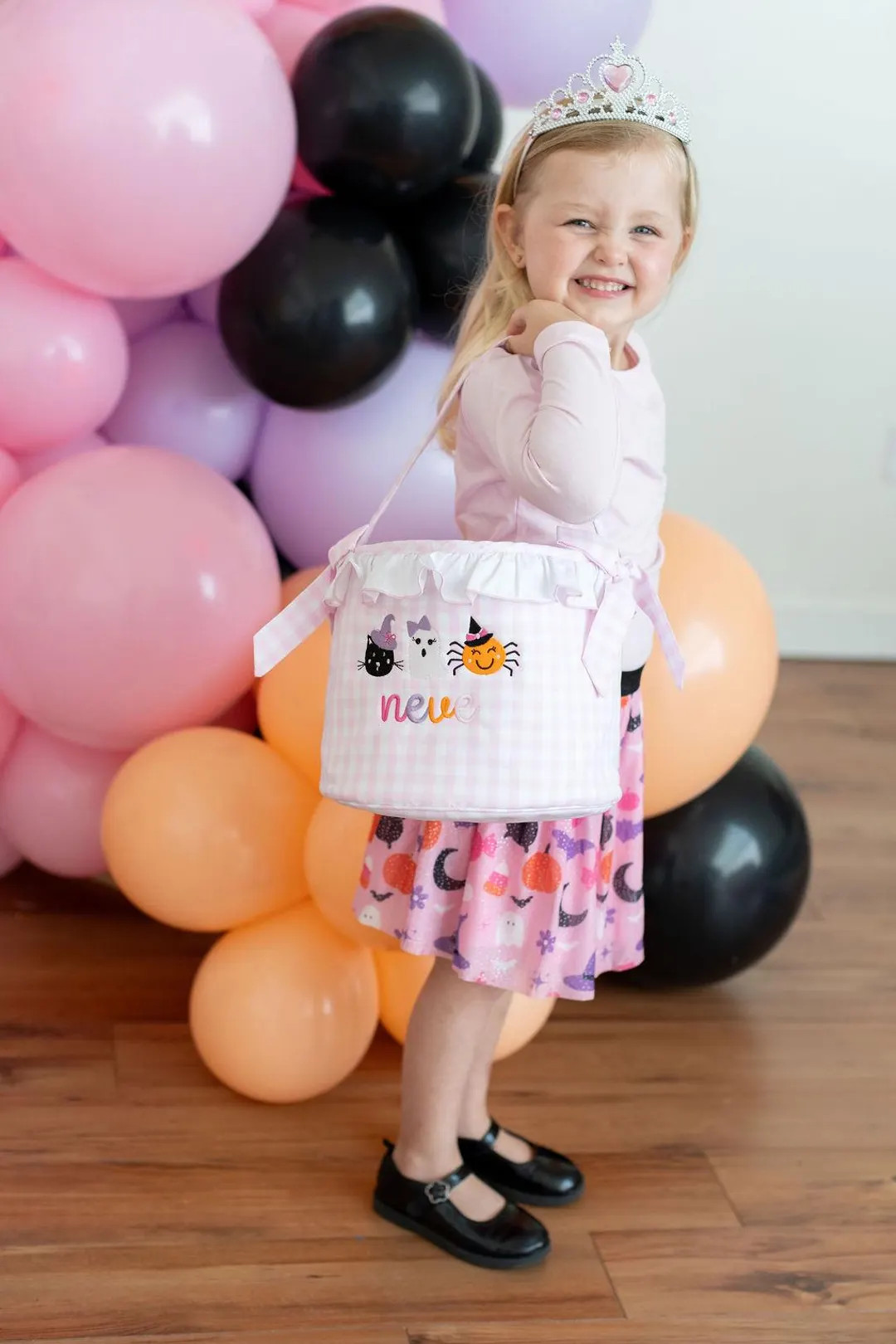 Girls Personalized Halloween Trick or Treat Bag, Personalized Spider, Ghost, and Pumpkin Hallowee... | Etsy (US)