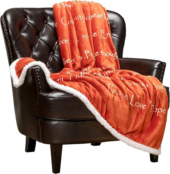 Chanasya Warm Hugs Positive Energy Healing Thoughts Caring Gift Throw Blanket - Sherpa Microfiber... | Amazon (US)