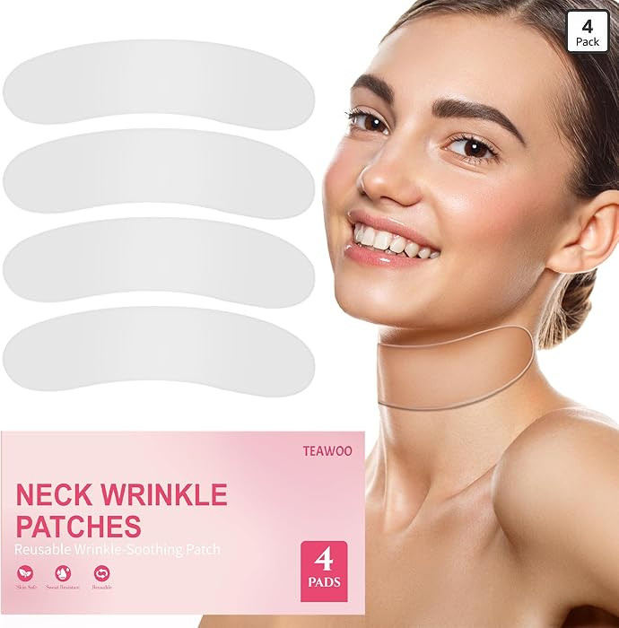 TEAWOO 4 PCS Silicone Neck Wrinkle Patches | Reusable Silicone Neck Patches for Wrinkles | Target... | Amazon (US)