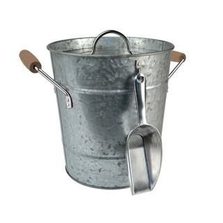Artland Galvanized Ice Bucket with Liner and Scoop | The Home Depot