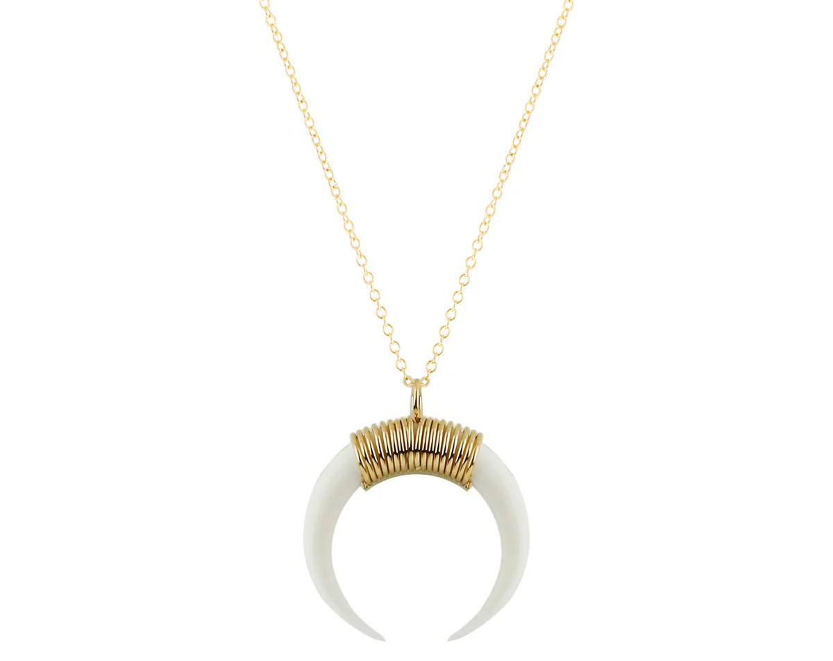 Natural Bone Horn Necklace | Parpala Jewelry