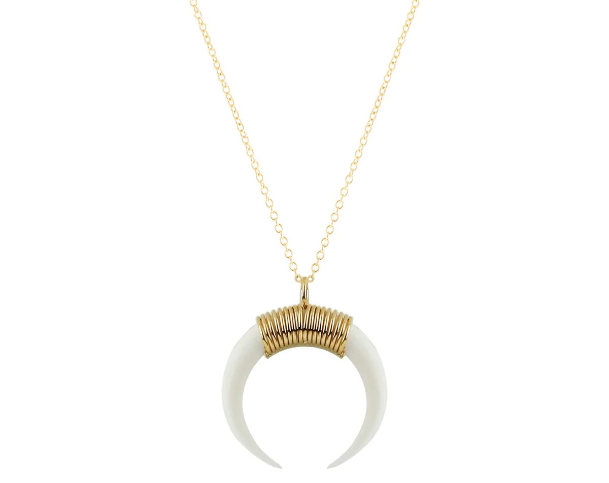 Natural Bone Horn Necklace | Parpala Jewelry