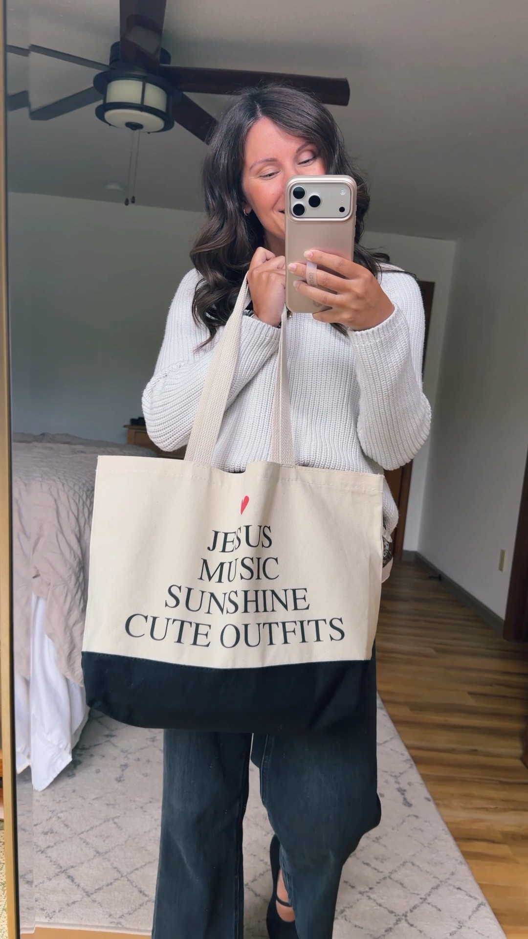 Small in my sweater (100% cotton! I have in three colors, 24 in the 26” inseam in my jeans and 6.5 in my Mary Jane flats🖤 my scarf matches with almost everything! My tote is customizable and was perfect for carrying my Bible, water and everything else!

#LTKPetite #LTKootd #LTKSeasonal
#waistscarf #scarfoutfit

#LTKPetite #LTKmomlife #LTKSeasonal