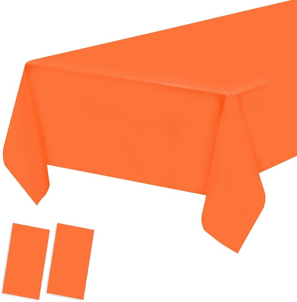 2 Pack Plastic Tablecloths Disposable Plastic Table Covers Table Cloths Christmas BBQ Picnic Birt... | Amazon (US)