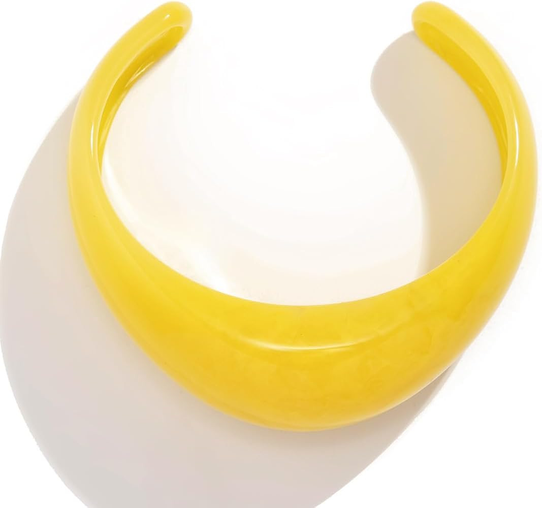 COLORFUL BLING Multicolor Mottled Chunky Acrylic Bangle Thick Wide Resin Geometric Open Cuff Brac... | Amazon (US)