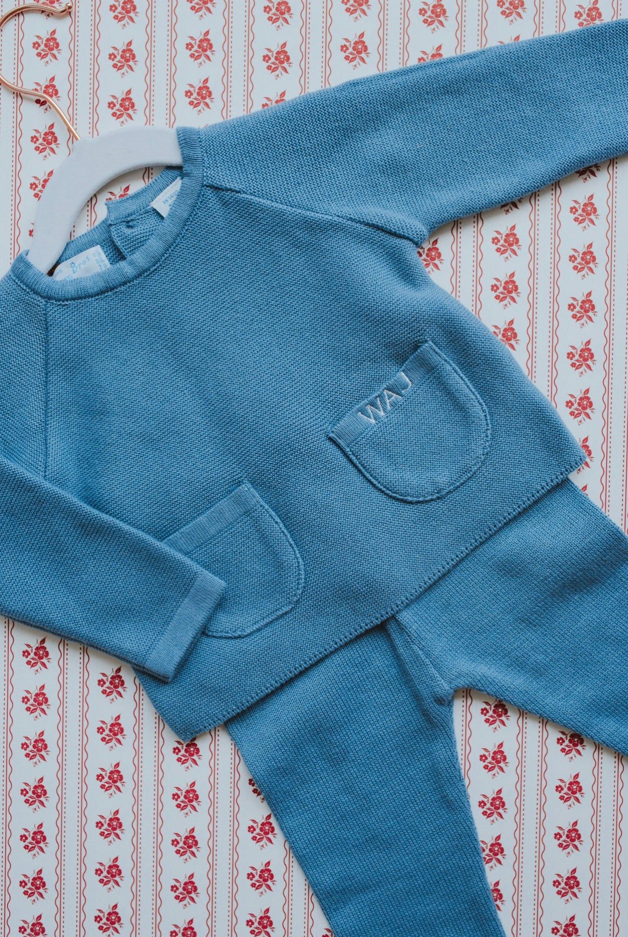 Knit Long Set - French Blue | White Elephant Designs