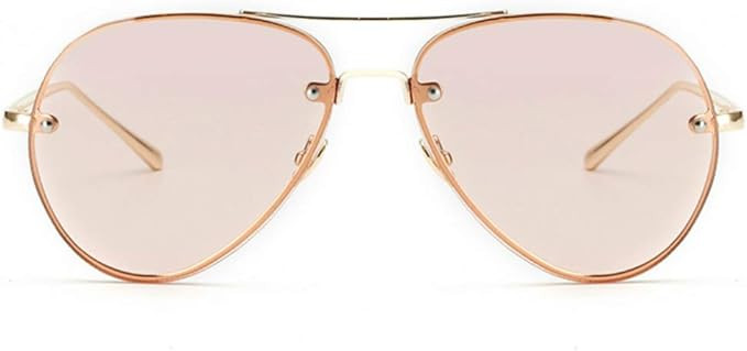 Oversized Aviator Sunglasses Vintage Retro Gold Metal Frame Colorful Lenses 62mm | Amazon (US)