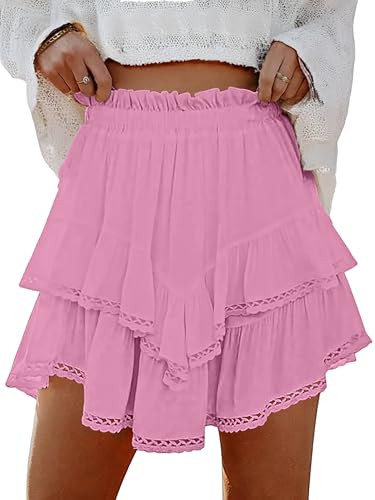 Lepunuo Womens Shorts High Waisted Skorts Flowy Skirt with Short Underneath Golf Tennis Skort Dressy Casual | Amazon (US)