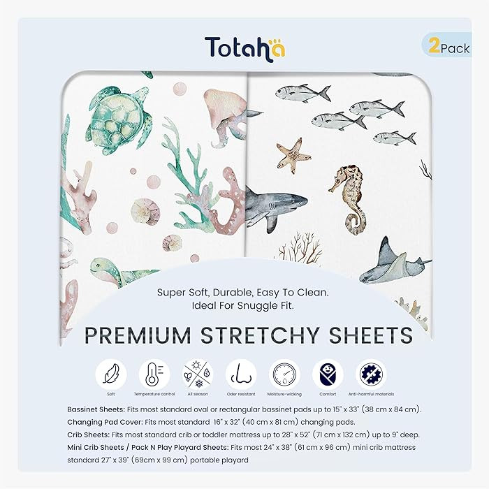 Changing Pad Cover, Buttery Soft Diaper Changing Pad Covers for Girls Boys, Super Stretchy Jersey... | Amazon (US)