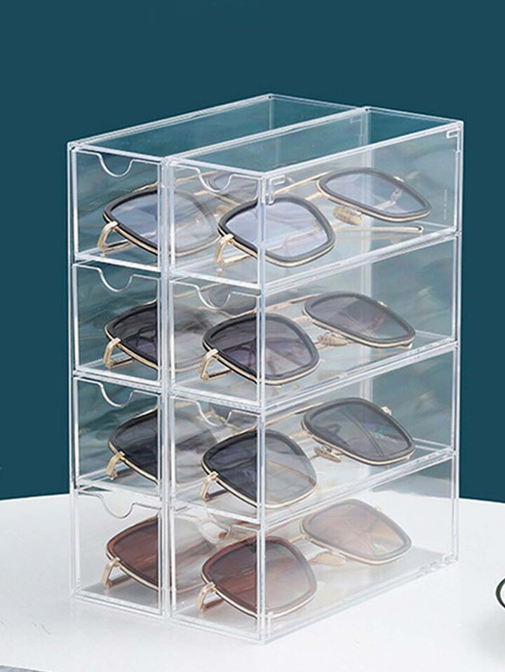 1pc New Style Stackable Four-layer Desktop Eyeglasses Sunglasses Display Boxes, Anti-dust Station... | SHEIN