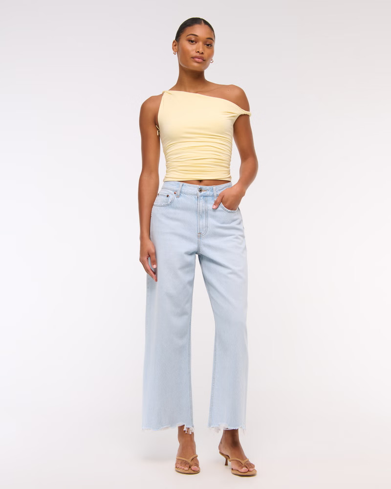 Women's Curve Love Mid Rise Barrel Jean | Women's Bottoms | Abercrombie.com | Abercrombie & Fitch (US)