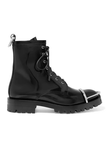 Alexander Wang - Lyndon Embellished Leather Ankle Boots - Black | NET-A-PORTER (UK & EU)