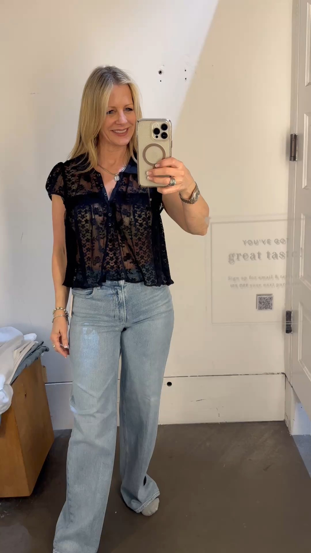 New Anthropologie finds you’ll love! I’ve been on the hunt for the perfect light-wash Paige wide-leg jeans, and I finally found them! They’re more structured, so flattering and versatile. And how gorgeous is this black lace top? A chic staple that adds the perfect touch of elegance. Wearing an XS top and 26 jeans  

Red Carpet of Life, spring looks, Tiiu Loigu, Anthropologie finds 

#LTKStyleTip #LTKWatchNow