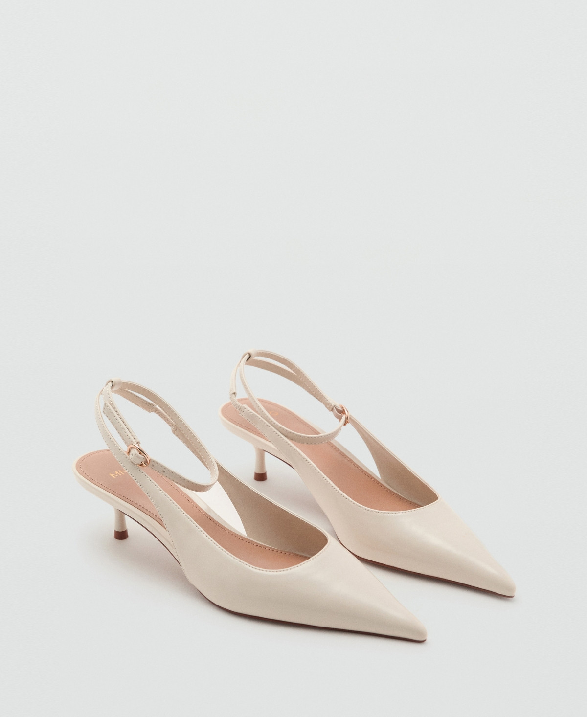 Mango Women's Kitten-Heel Pointed Shoes - Beige | Macy's