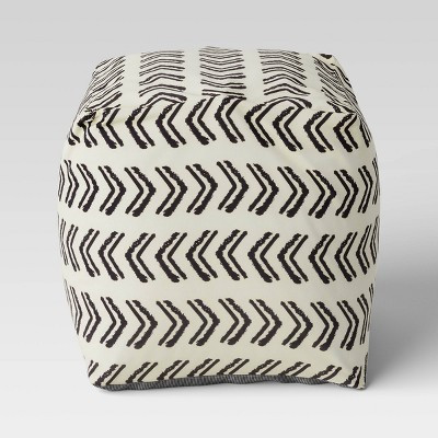 Outdoor Pouf Arrow Stripe Black - Threshold™ | Target