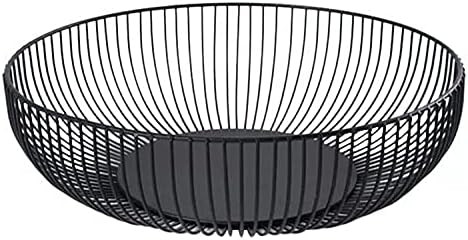 Mesh Fruit Bowl Metal Wire Fruit Vegetables Basket Holder for Counters Black Home Kitchen Stand D... | Amazon (US)