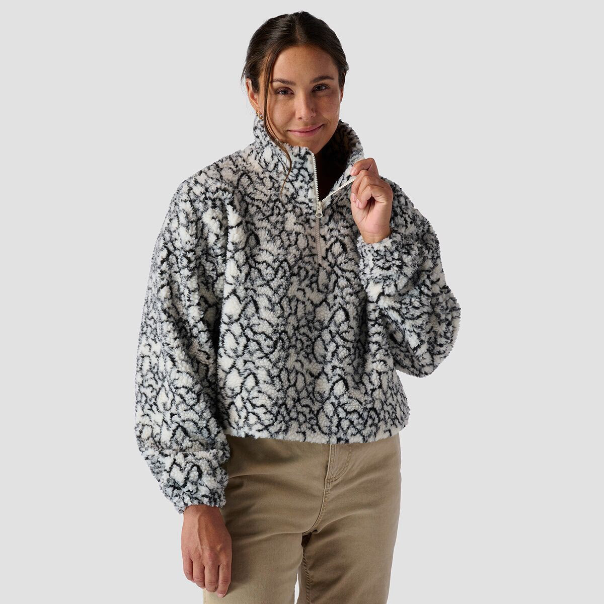 Stoic Printed Mid Pile Fleece 1/4 Zip Pullover - Women's - Clothing | Backcountry