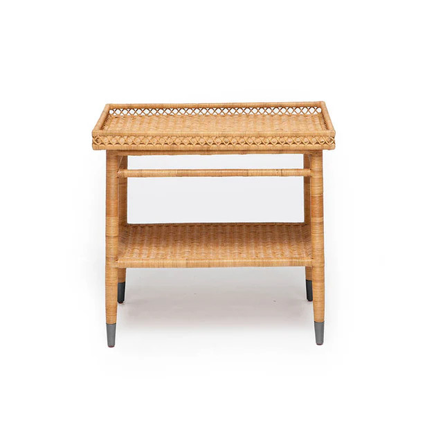 Darien Rattan Side Table – Double | Cailini Coastal