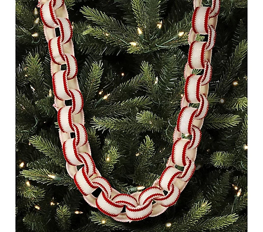 52" Sugared Felt Ribbon Chain Garland by Valerie - QVC.com | QVC