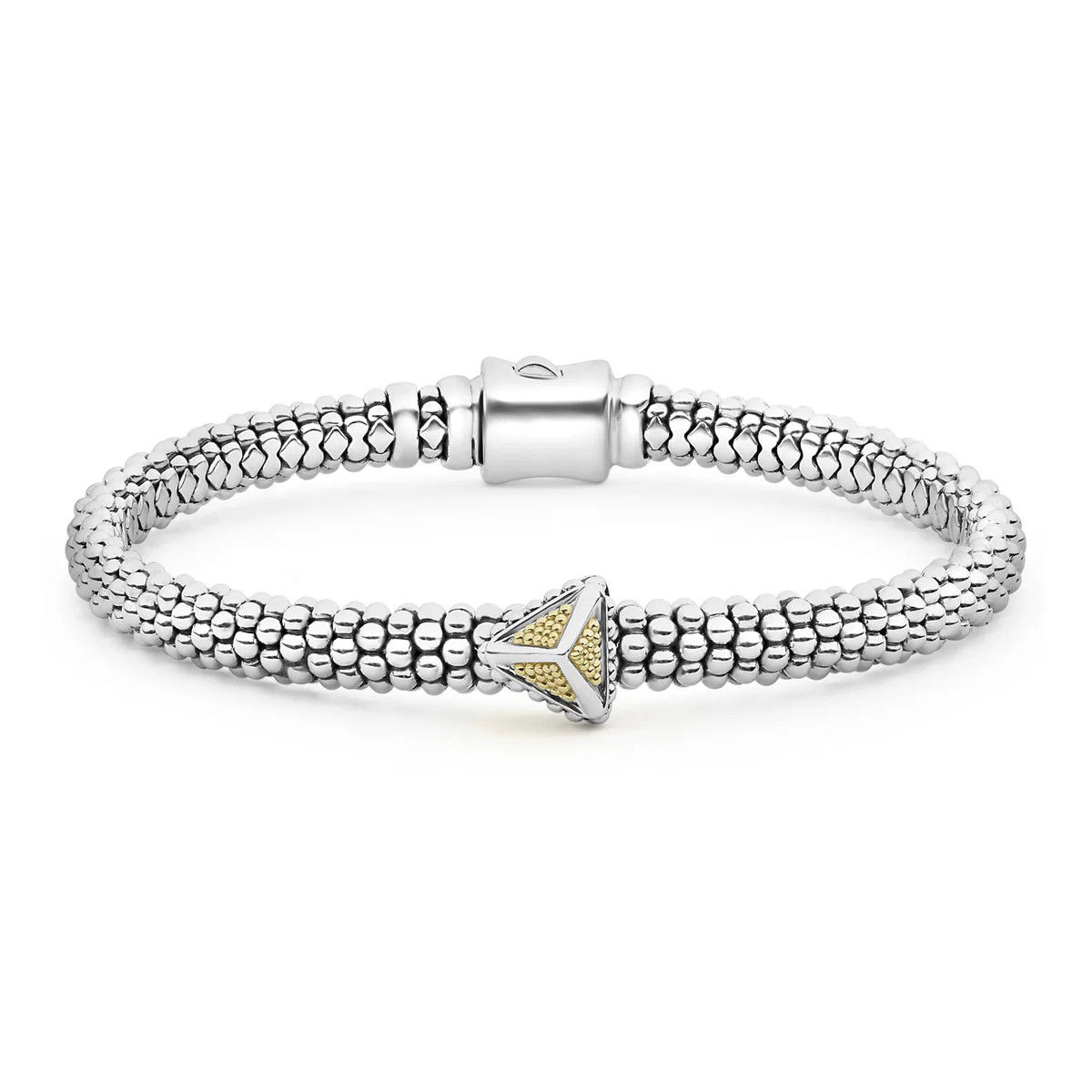 Single Station Pyramid Caviar Bracelet | 6mm | LAGOS