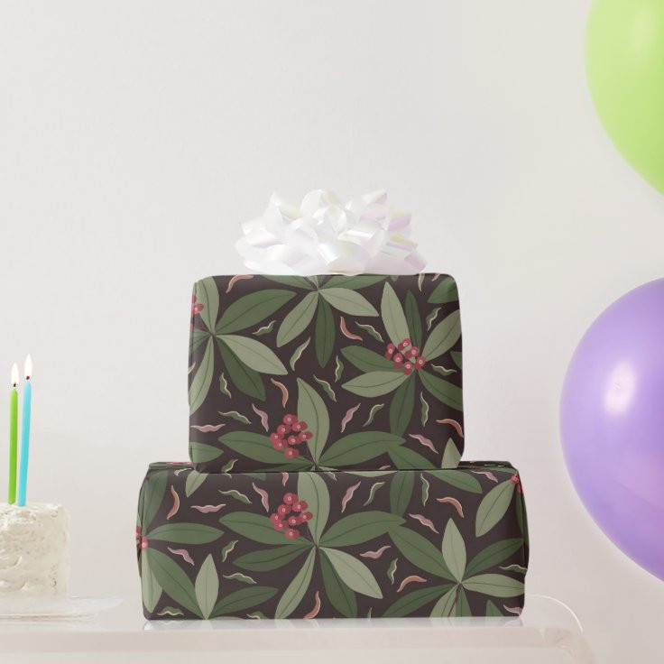 Vintage Christmas Pattern Wrapping Paper | Zazzle | Zazzle