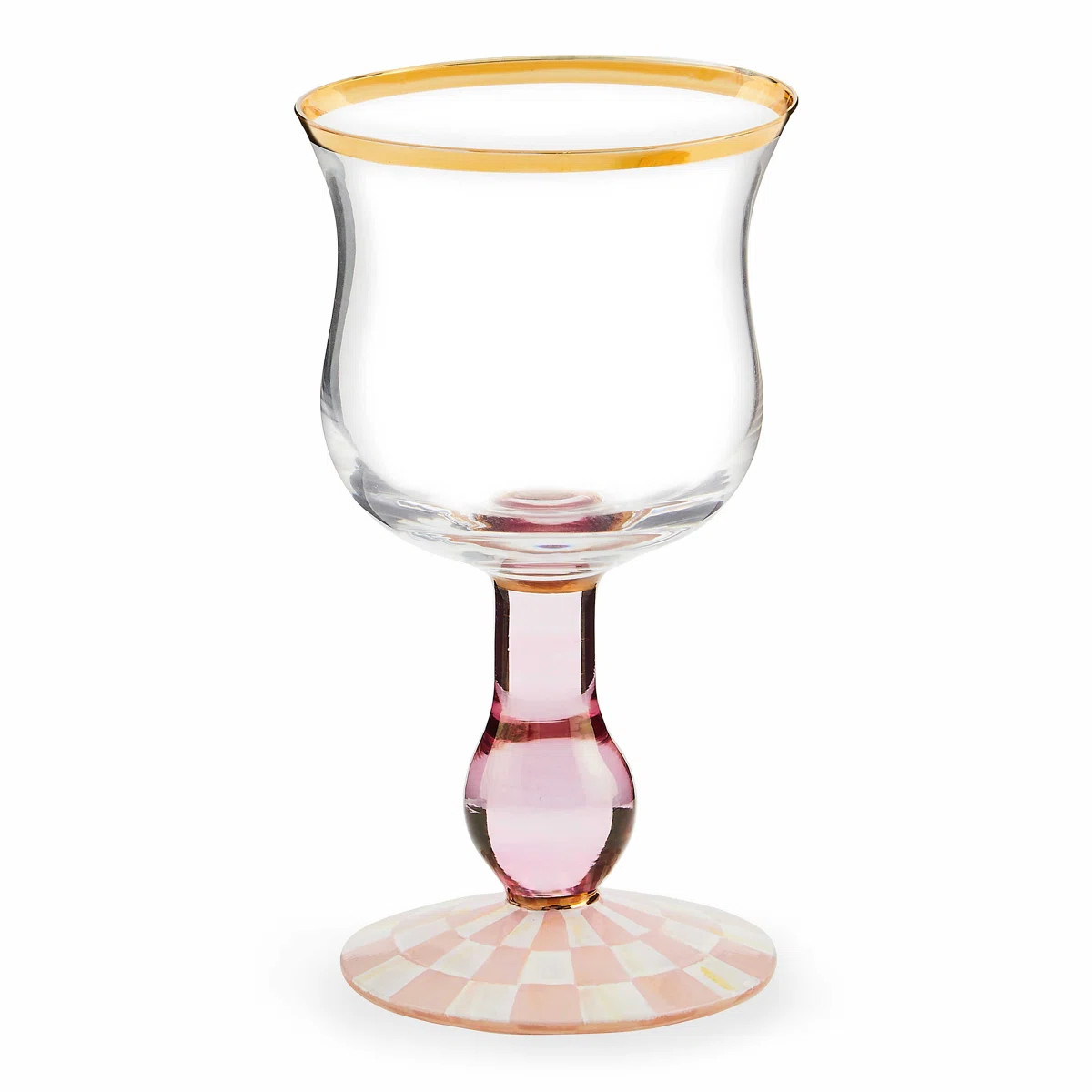Rosy Check Wine Glass | Wayfair North America