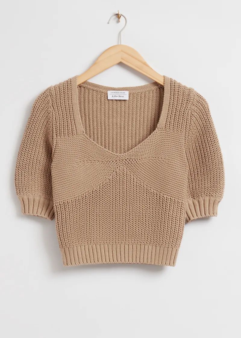 Cropped Sweetheart Bustier Knit Top | & Other Stories (EU + UK)
