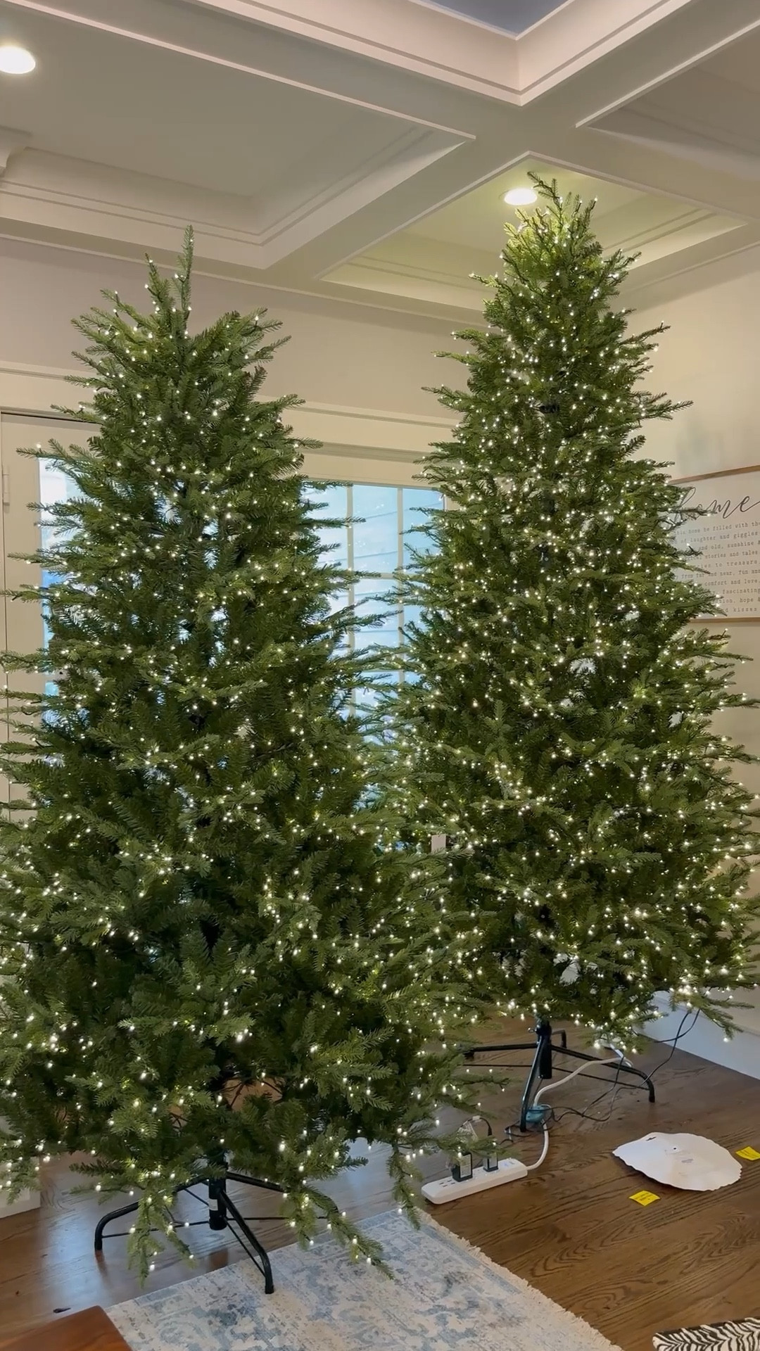 The viral Home Depot Christmas tree in 7.5 ft and 9 foot in a room with 9ft ceilings…. This tree has a beautiful shape and love the amount of lights on it…. My only complaint is it’s a bit empty inside so needs some work to fill that in… otherwise it’s a good deal!

#LTKHoliday #LTKCyberWeek #LTKSeasonal