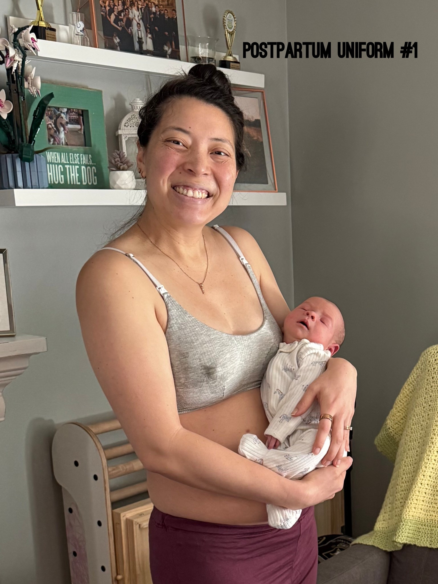 Postpartum uniform option 1 

Bodily bralette
Disposable underwear
Comfy pants 