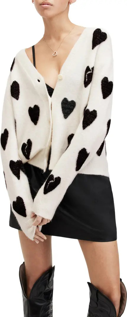 AllSaints Amora Wool & Alpaca Blend Cardigan | Nordstrom | Nordstrom
