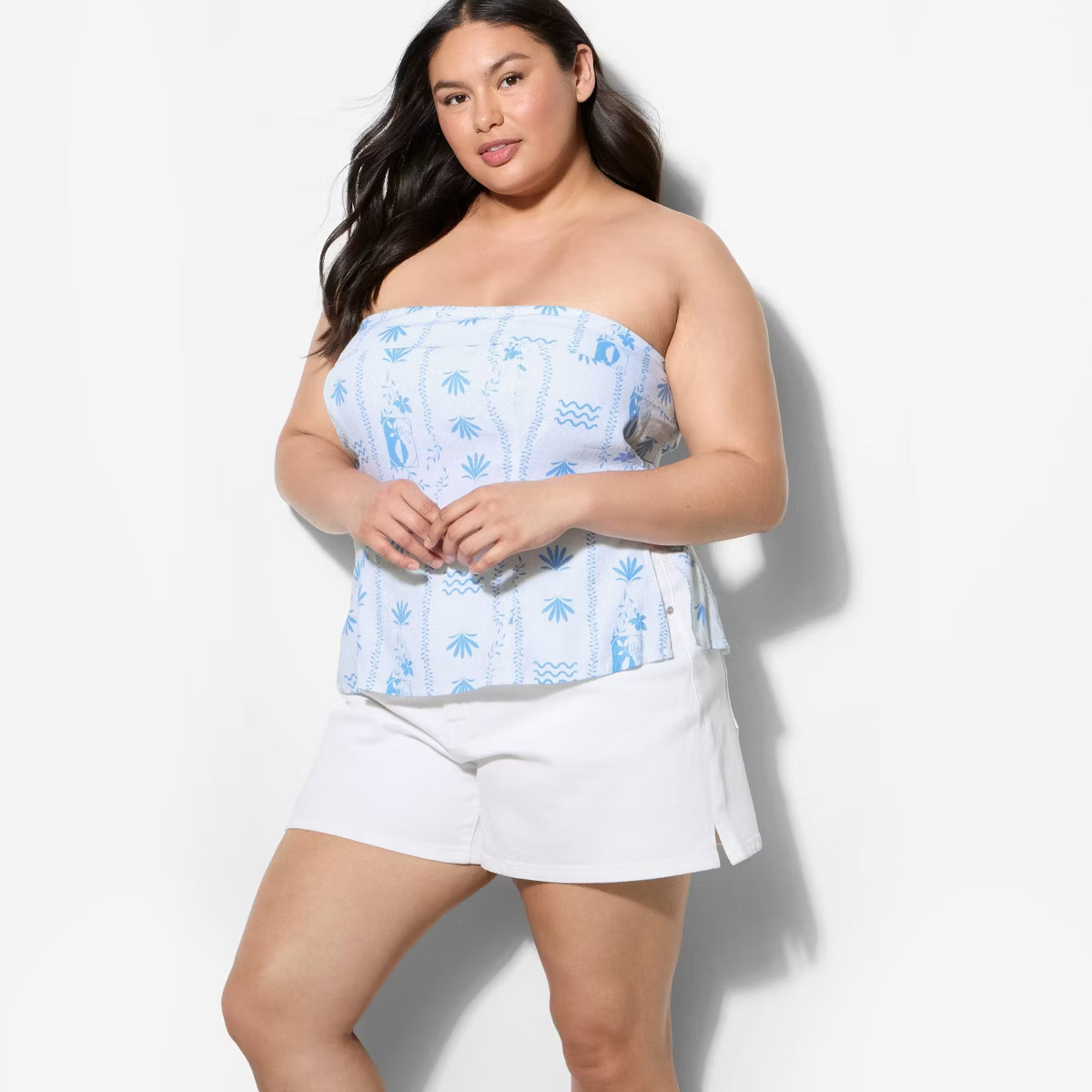 Women's Foldover Linen Blend Tube Top - Wild Fable™ | Target