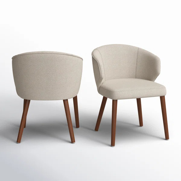 Brexten Wing Back Side Dining Chair with Solid Wood Legs (Set of 2) | Wayfair North America