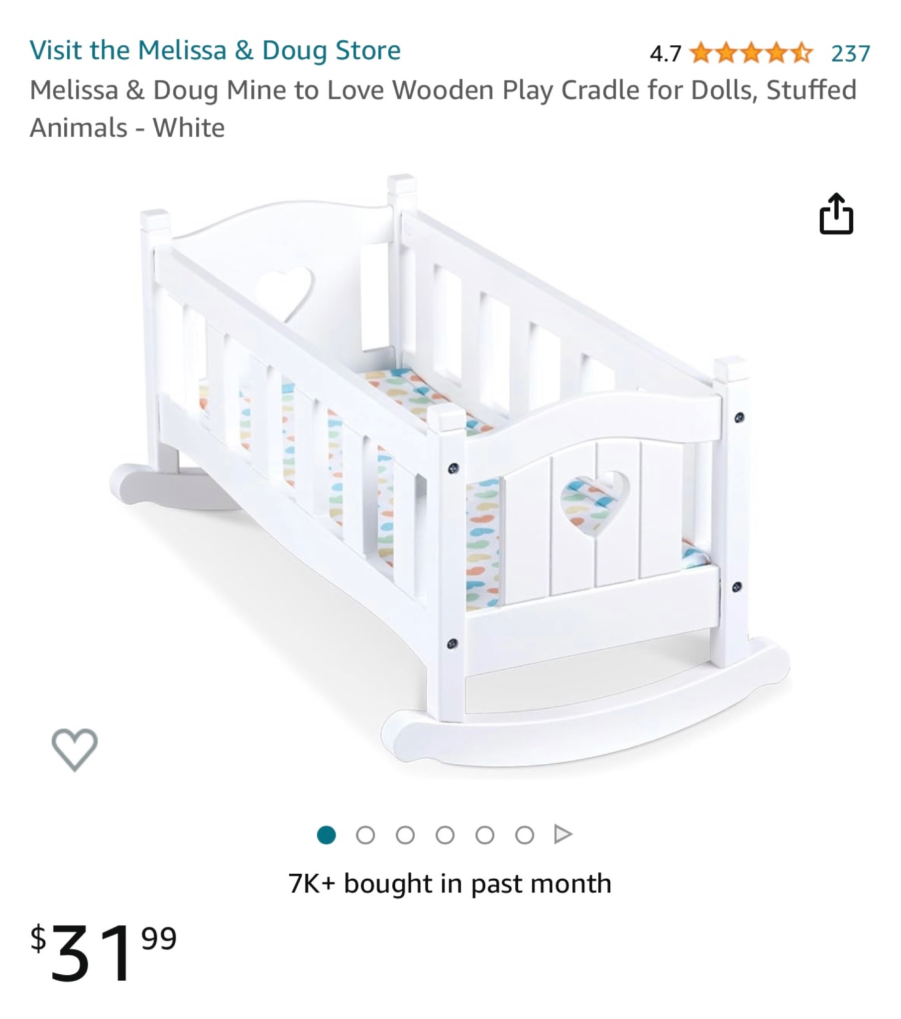 Cutest little dolls crib for my daughters new room!🥹 SO affordable too! 

#LTKkids #LTKGiftGuide #LTKHoliday