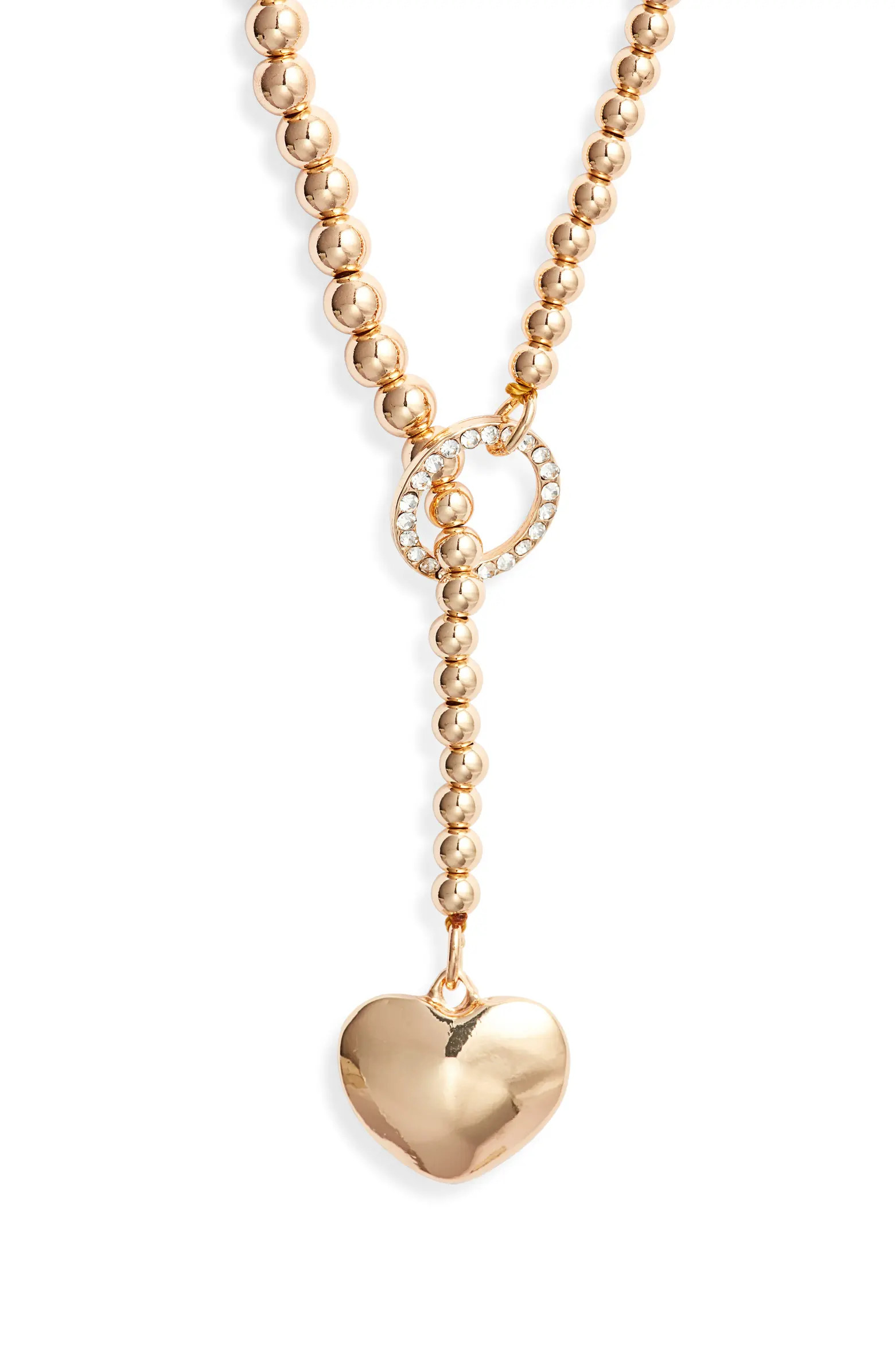 Open Edit Heart Pendant Lariat Necklace | Nordstrom | Nordstrom