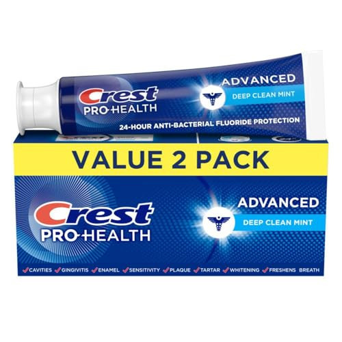Crest Pro-Health Advanced Deep Clean Mint Toothpaste, 2 Count (Pack of 1) | Amazon (US)