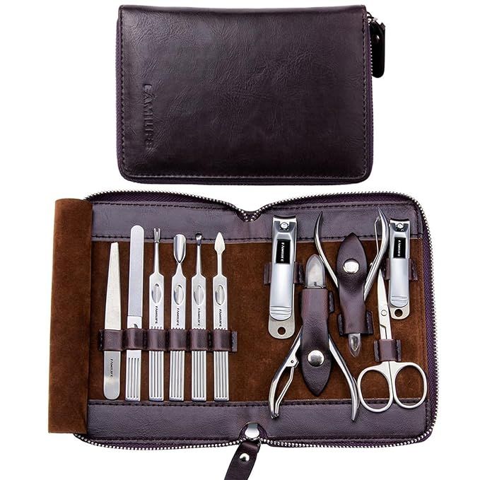 Manicure Set FAMILIFE Nail Clippers Set Professional Manicure Kit 11 in 1 Stainless Steel Pedicur... | Amazon (US)