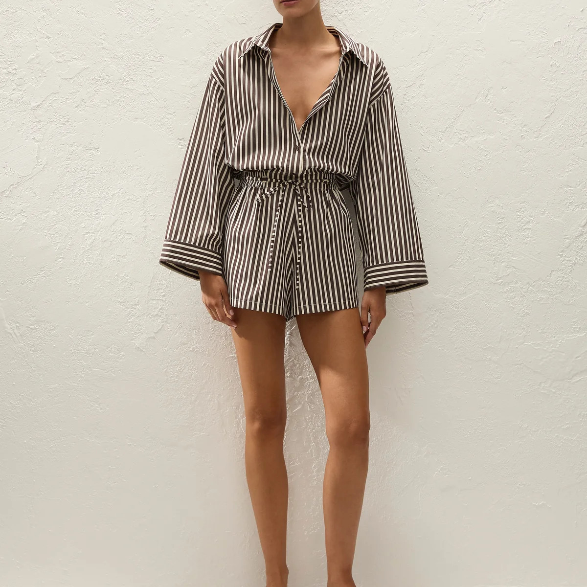 Belas Playsuit Rita Stripe Port | Faithfull (AU)