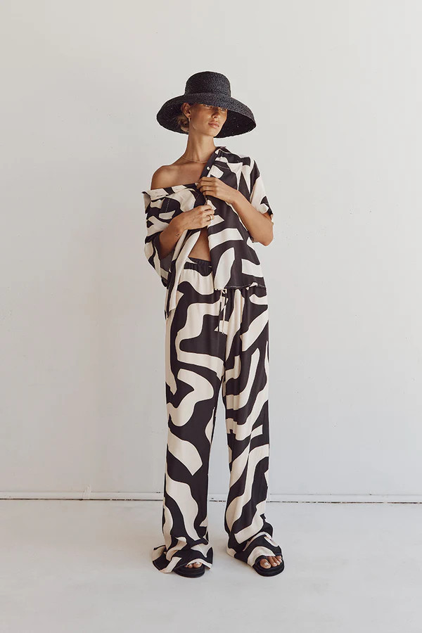 NINA CREAM DRAWSTRING PANT | DISSH