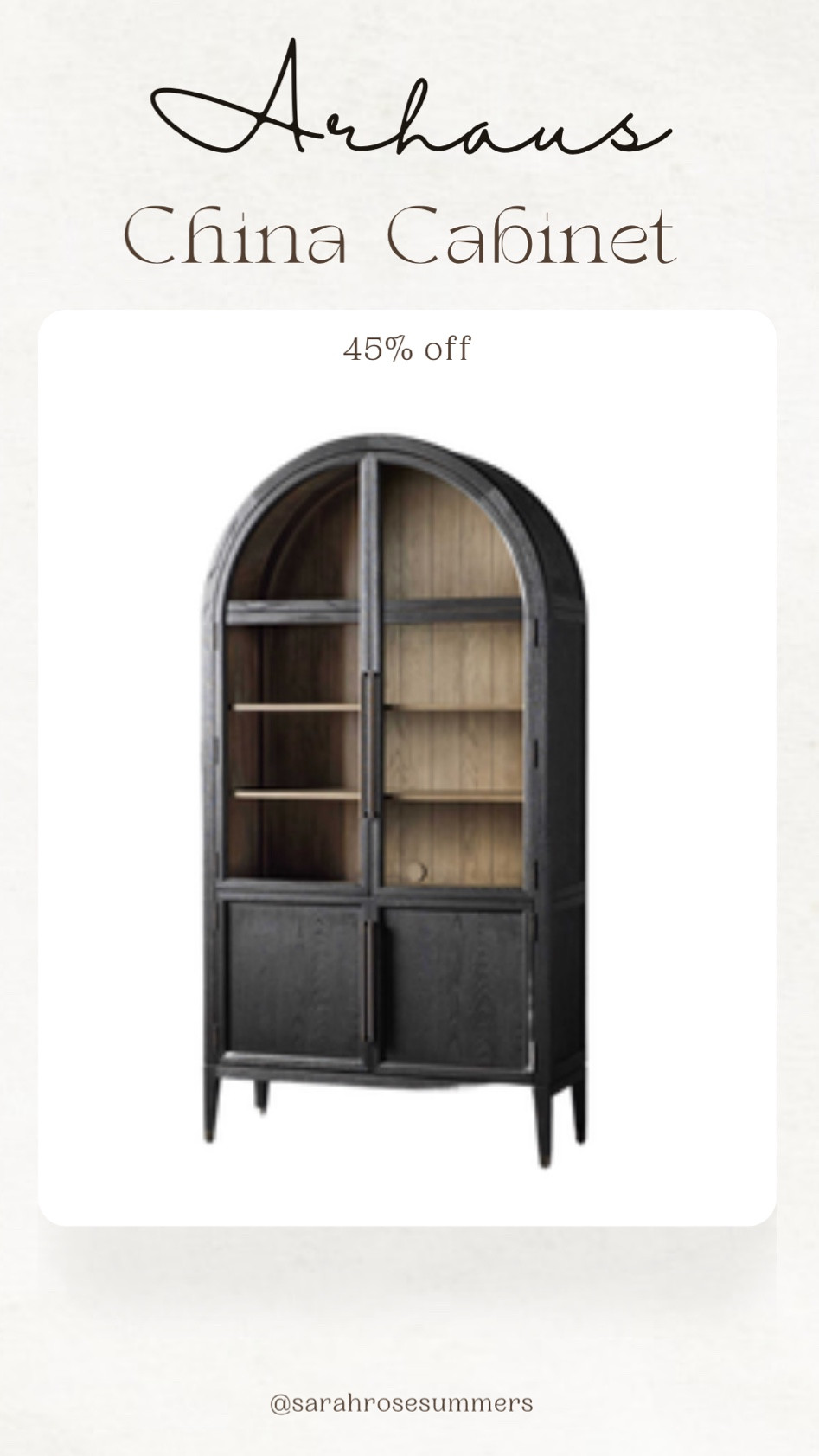 Arhaus Hattie Cabinet 45% off making their beautiful $5,299 china cabinet $2,899 

#LTKsalealert #LTKhome