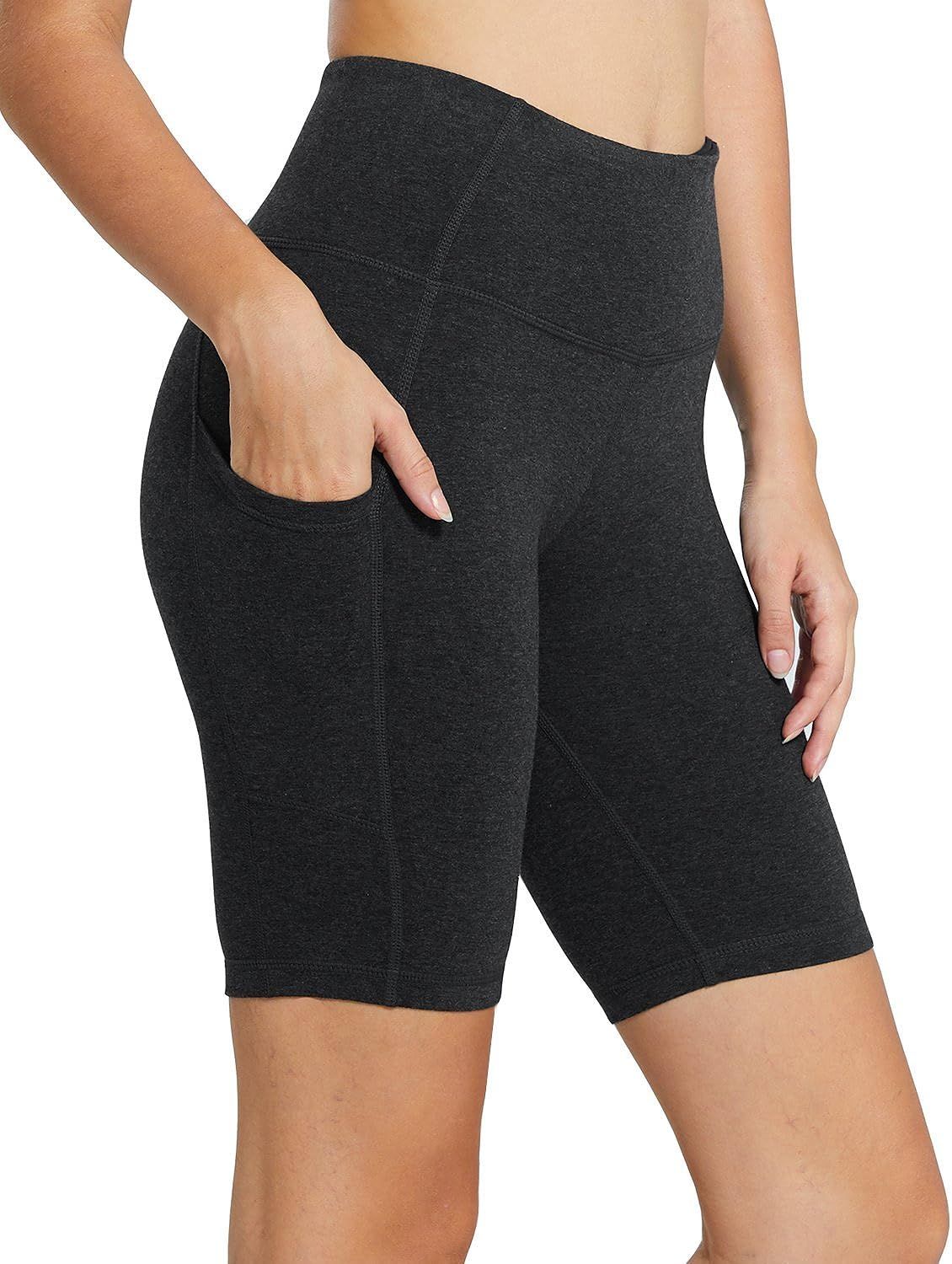 BALEAF Women's 8" /5" High Waist Biker Shorts Yoga Workout Running Compression Exercise Shorts Si... | Amazon (US)