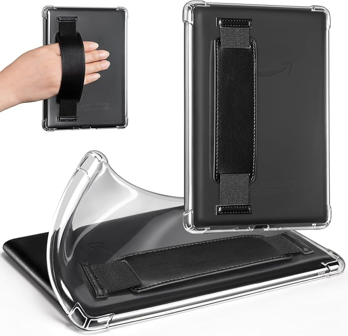 CoBak Clear Case for 6" E-Reader 2024 and 2022 (11th Generation) with Elastic Hand Strap - Ultra-... | Amazon (US)