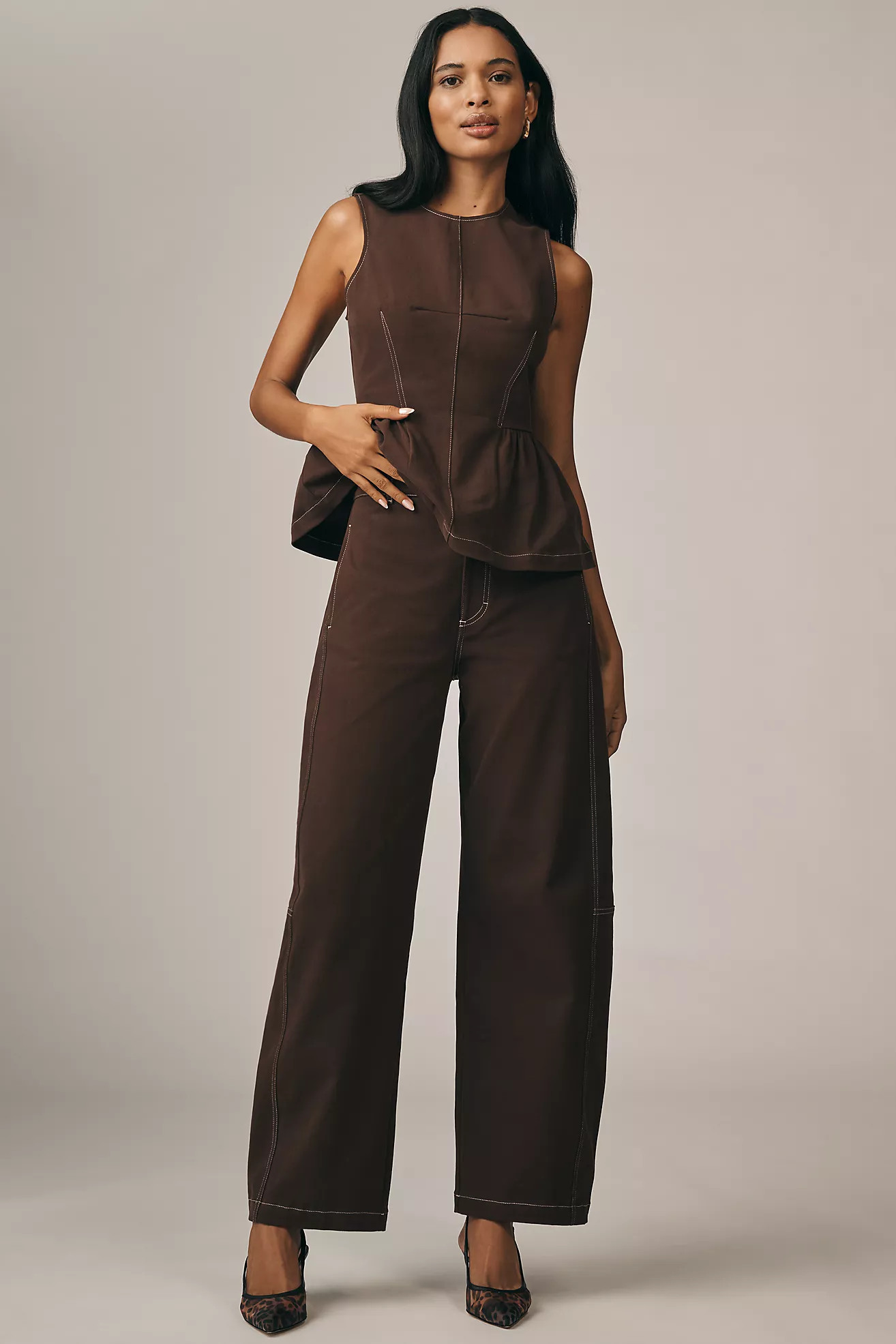 Maeve Curve Puddle Pants | Anthropologie (US)