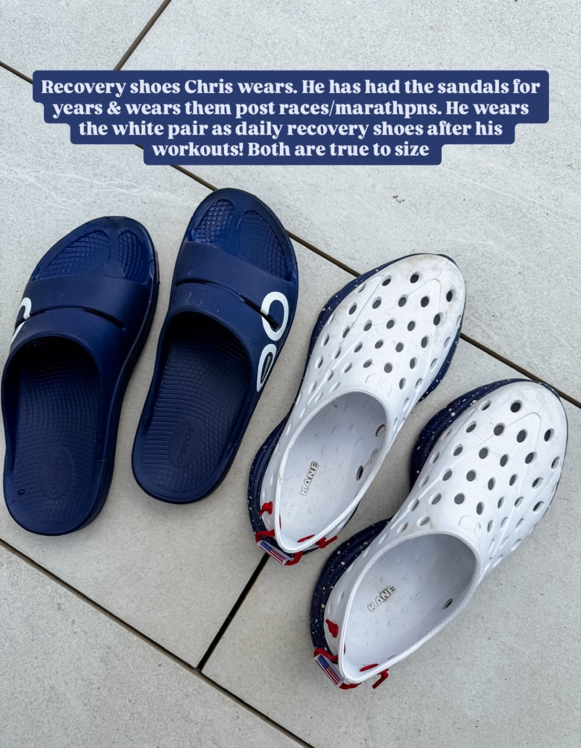 These are recovery shoes Chris wears have his runs/workouts! The slides he wears post races/runs, and the white pair he wears after a workout! Both are true to size!

Loverly Grey, men’s gift ideas, gift ideas for him, men’s shoes, recovery shoes, slides, husband gift ideas 

#LTKGiftGuide #LTKMens