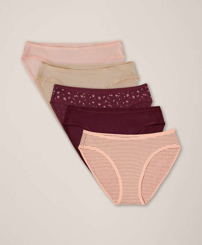 Women’s Everyday Classic Fit Bikini 5-pack made with Organic Cotton | Pact | Pact Apparel