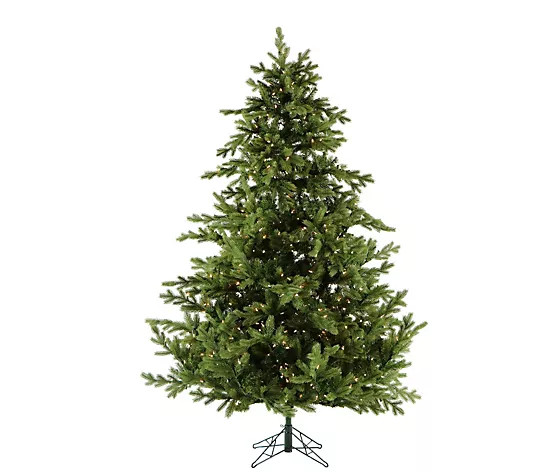 Fraser Hill Farm 9-Ft. Foxtail Pine Christmas Tree with Warm W - QVC.com | QVC