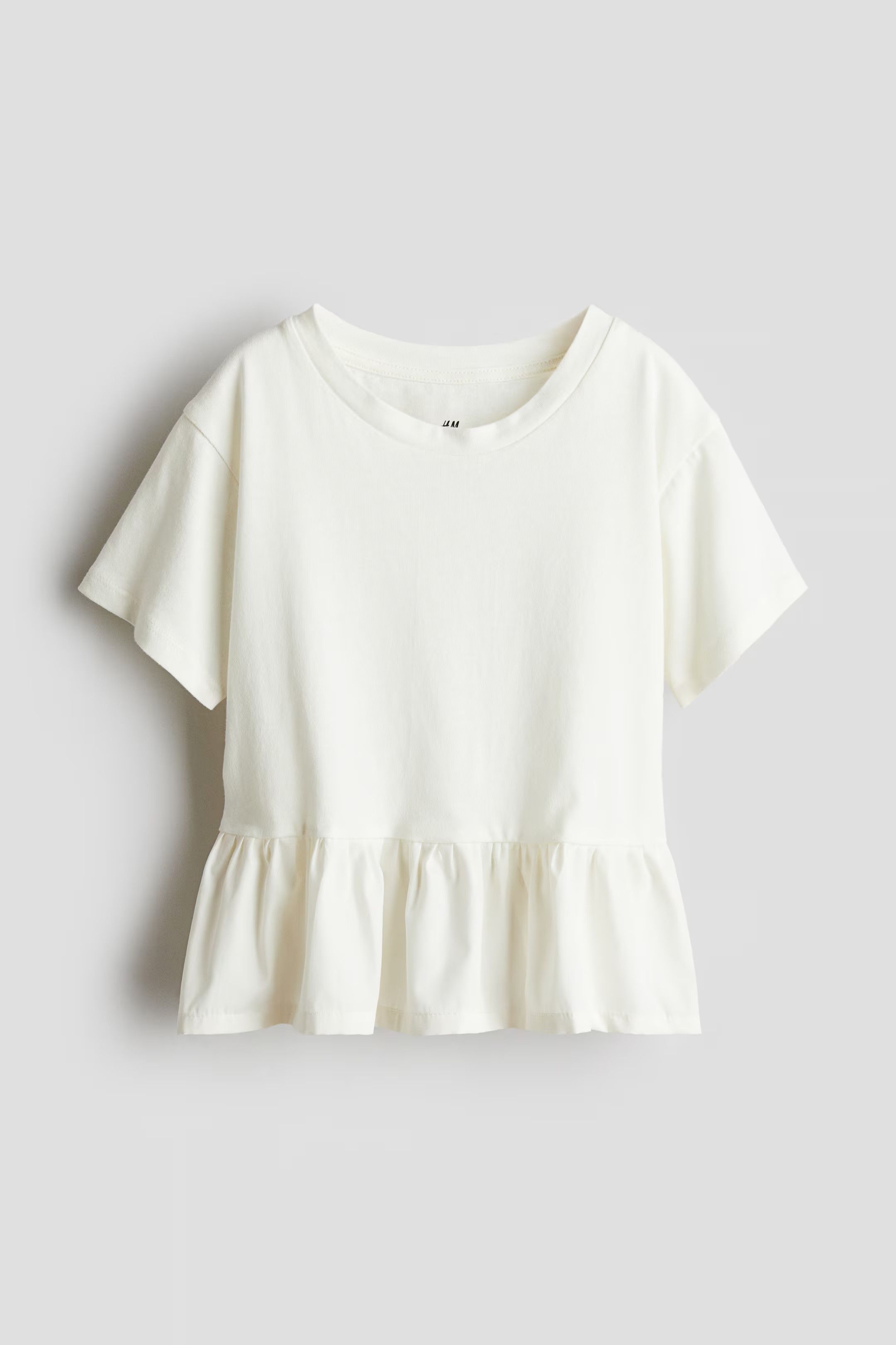 Cotton Peplum Top - Black - Kids | H&M US | H&M (US + CA)