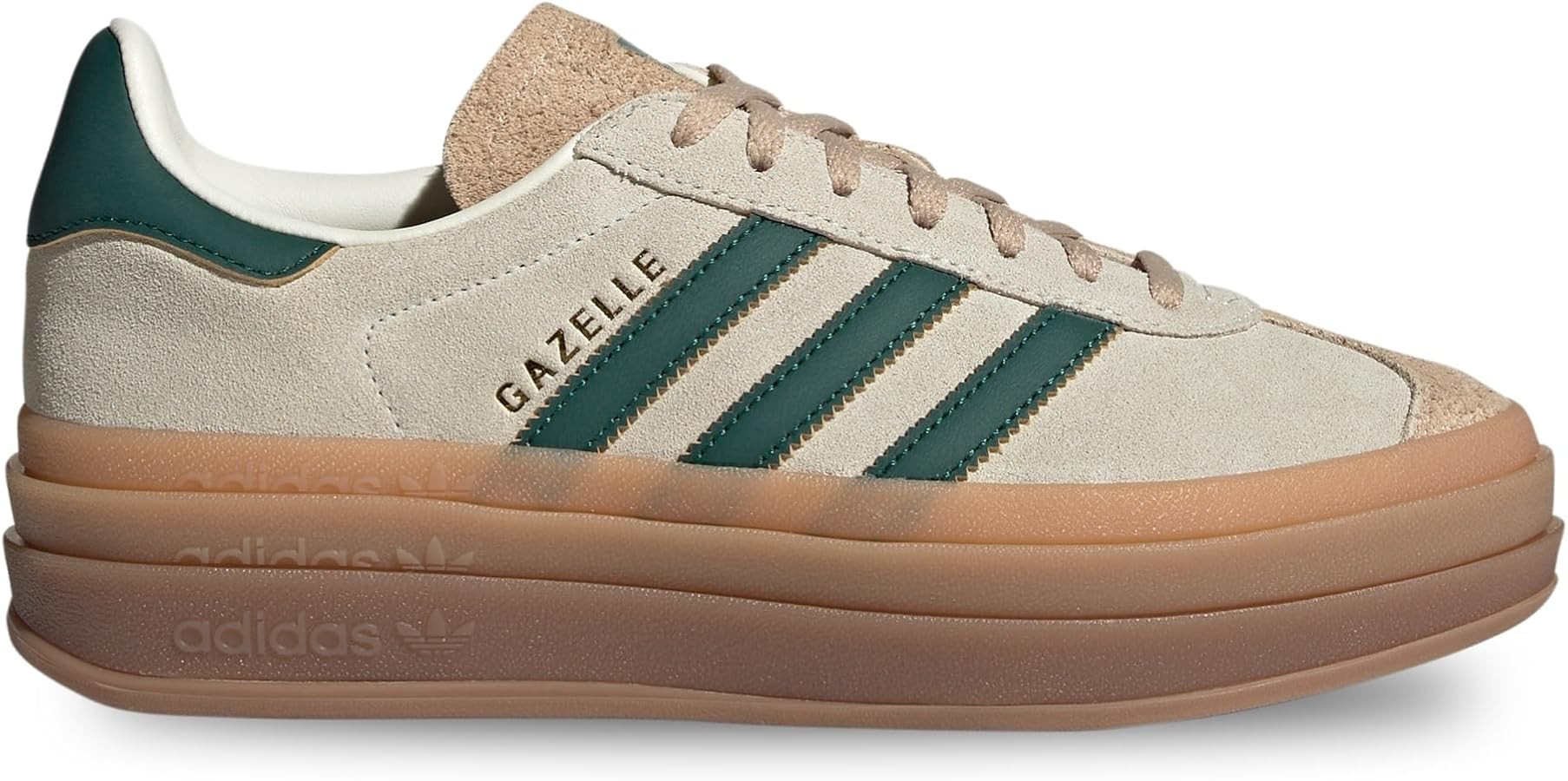 adidas Gazelle Bold Womens Cream Collegiate Green Size 7 | Amazon (US)