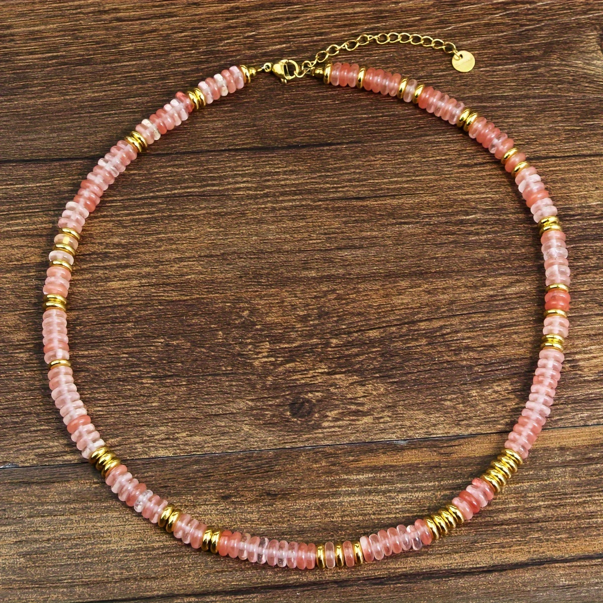 Boho chic Colorful Natural Stone Beaded Necklace Golden - Temu | Temu Affiliate Program