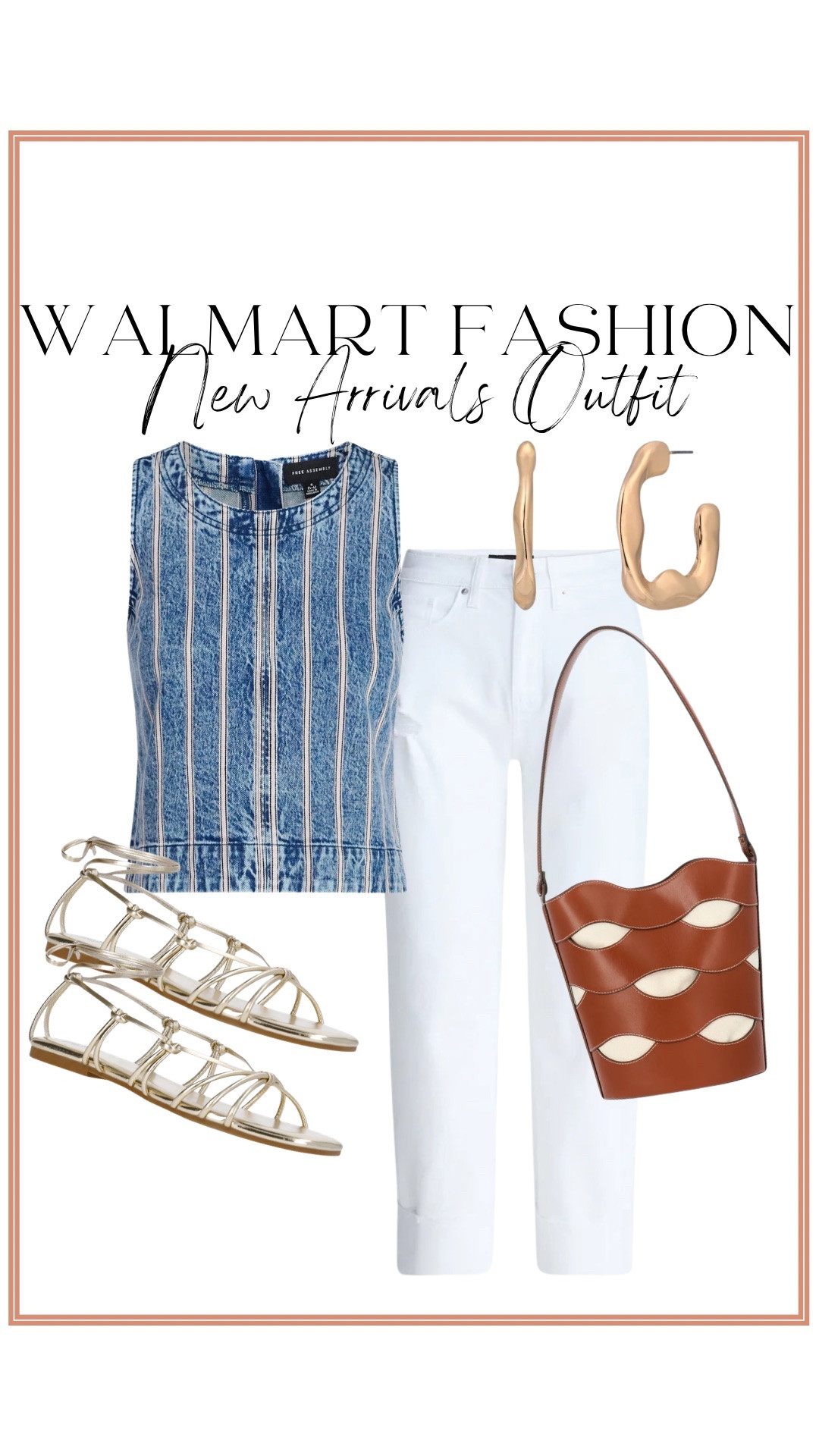 This new Walmart fashion outfit is giving effortless coastal chic and I’m obsessed. The striped denim top paired with crisp white denim, gold lace-up sandals and this gorgeous statement bag looks so elevated. Such a perfect spring to summer outfit idea and every piece looks way more expensive than it is ✨
#WalmartFashion #WalmartStyle #WhiteJeansOutfit #SpringOutfitIdeas #SummerStyle #AffordableFashion #CoastalStyle #EverydayStyle #WalmartFinds #ClassicStyle

#LTKPetite #LTKootd